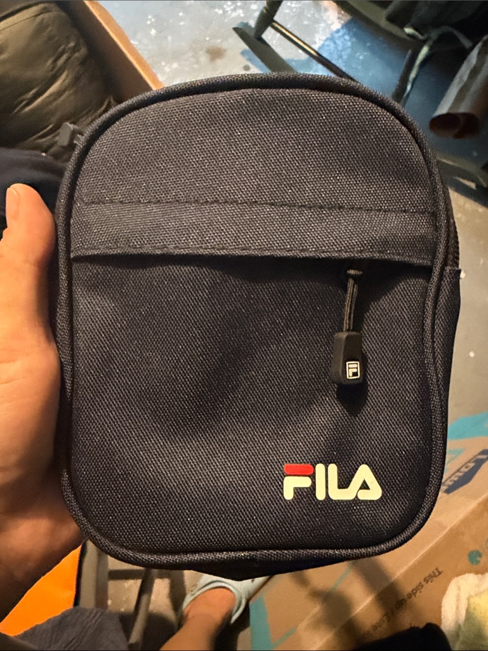 FILA Navy Blue Small Crossbody Pouch with Logo